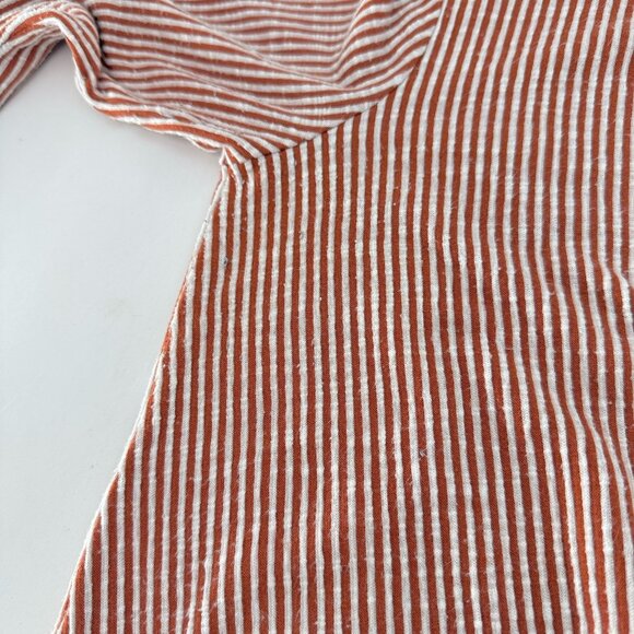 W5 Anthropologie Textured Stripe Twist Knot 3/4 Sleeve Blouse Size Sm, FLAWS - Picture 11 of 14